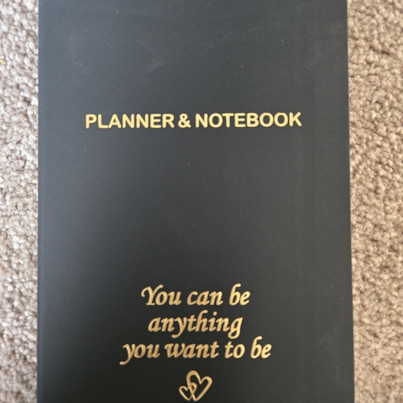 Other - New in package-Stylish black/gold daily planner.